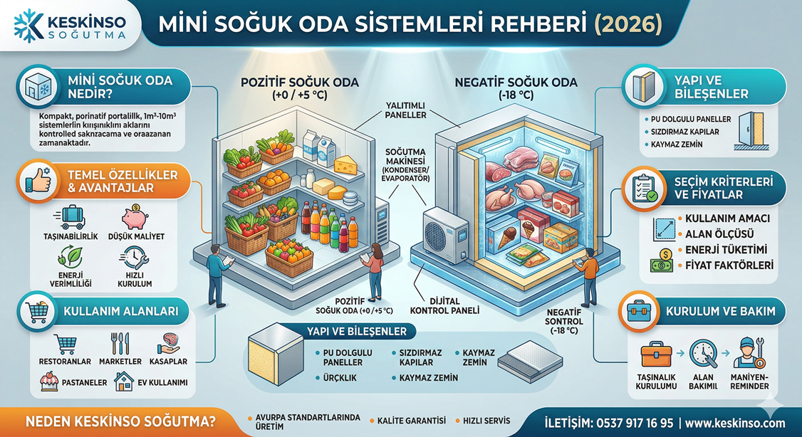 ❄️ Mini Soğuk Oda Nedir? Taşınabilir Soğuk Oda Sistemleri Rehberi (2026)