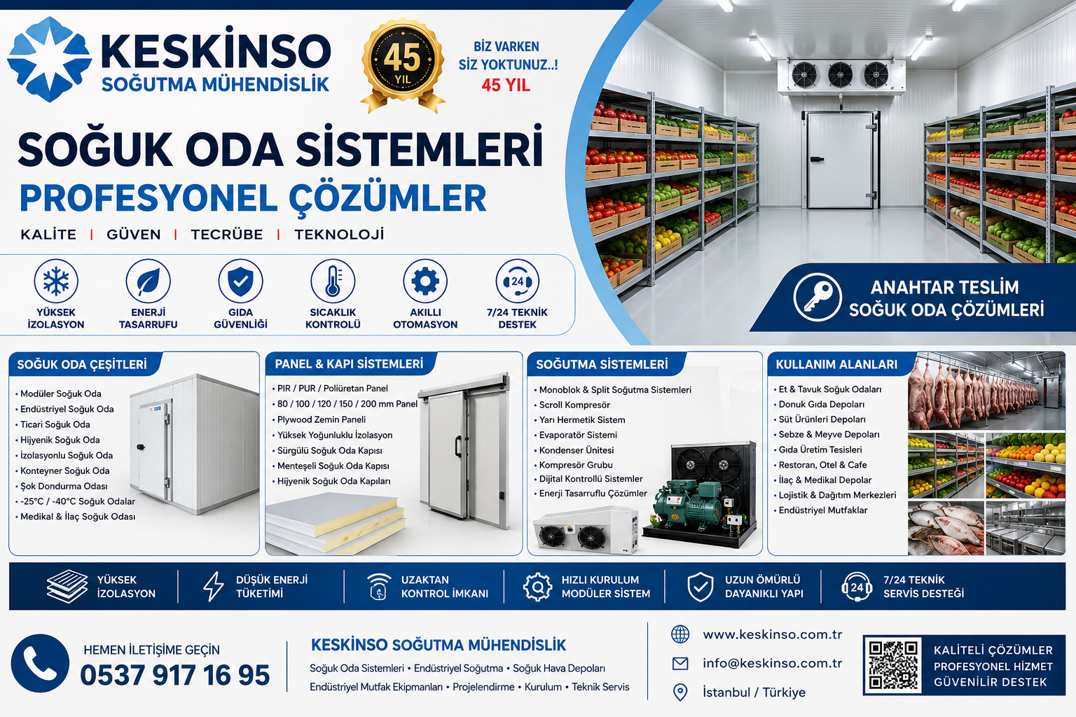 Soğuk Oda Sistemlerinin Önemi | Endüstriyel Soğutma Sistemleri ve Modern Soğuk Depo Çözümleri