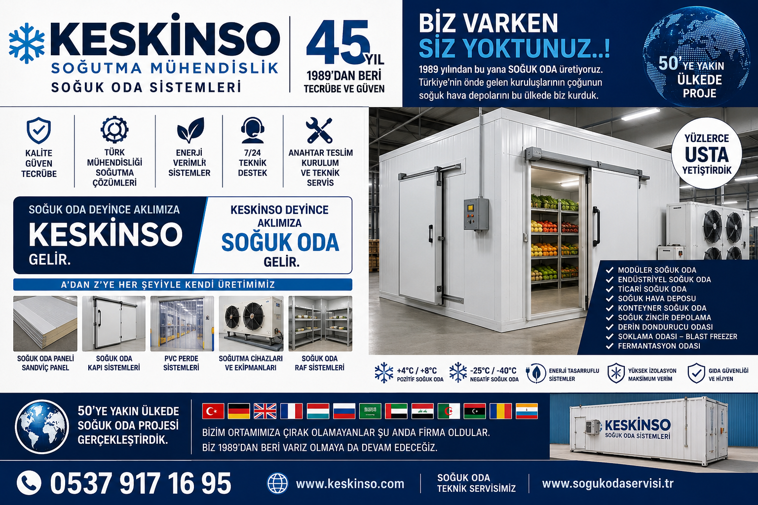 BİZ VARKEN SİZ YOKTUNUZ..! 45 YILDIR SOĞUK ODA ÜRETİYORUZ