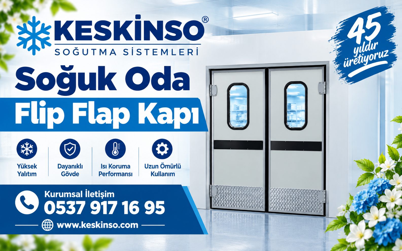 Soğuk Oda Flip Flap  Kapı