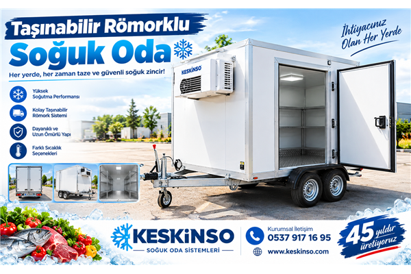 TAŞINABİLİR RÖMORKLU SOĞUK ODA